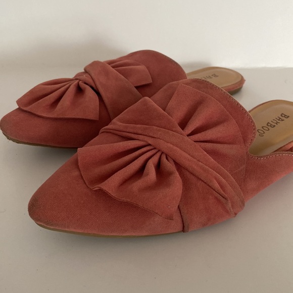 Rose coloured BAMBOO mules - Size 7.5 - Picture 4 of 5
